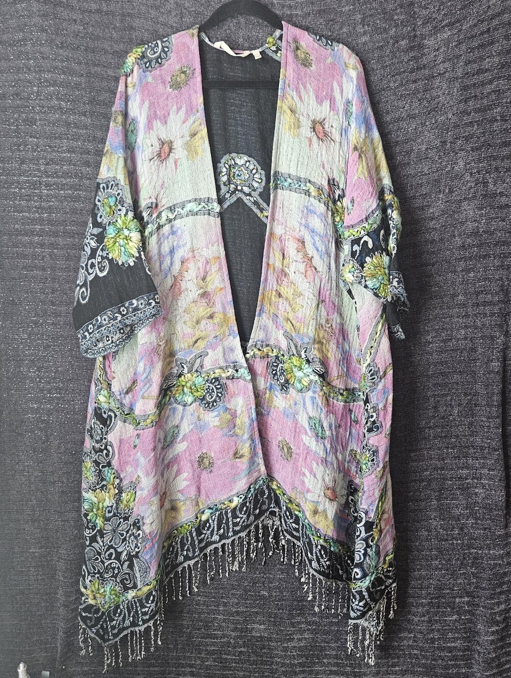 Soft Surroundings Philomena Kimono Cardigan Open Front Size L/XL Boho